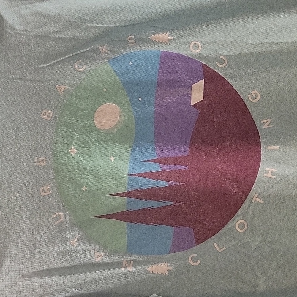 Nature Backs Comfort Colors long sleeve aqua t-shirt - size small